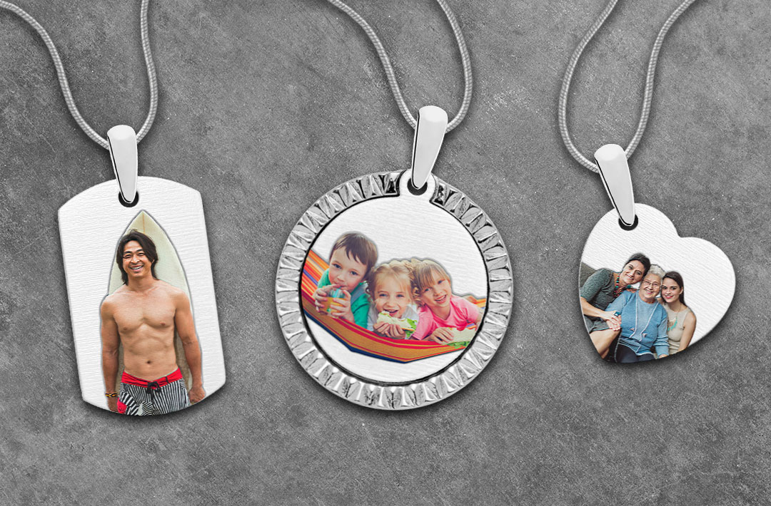 Added Color Photo Engraved Jewelry